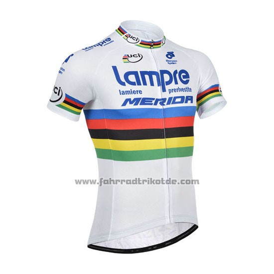 2013 Fahrradbekleidung UCI Weltmeister Lider Lampre Merida Trikot Kurzarm und Tragerhose